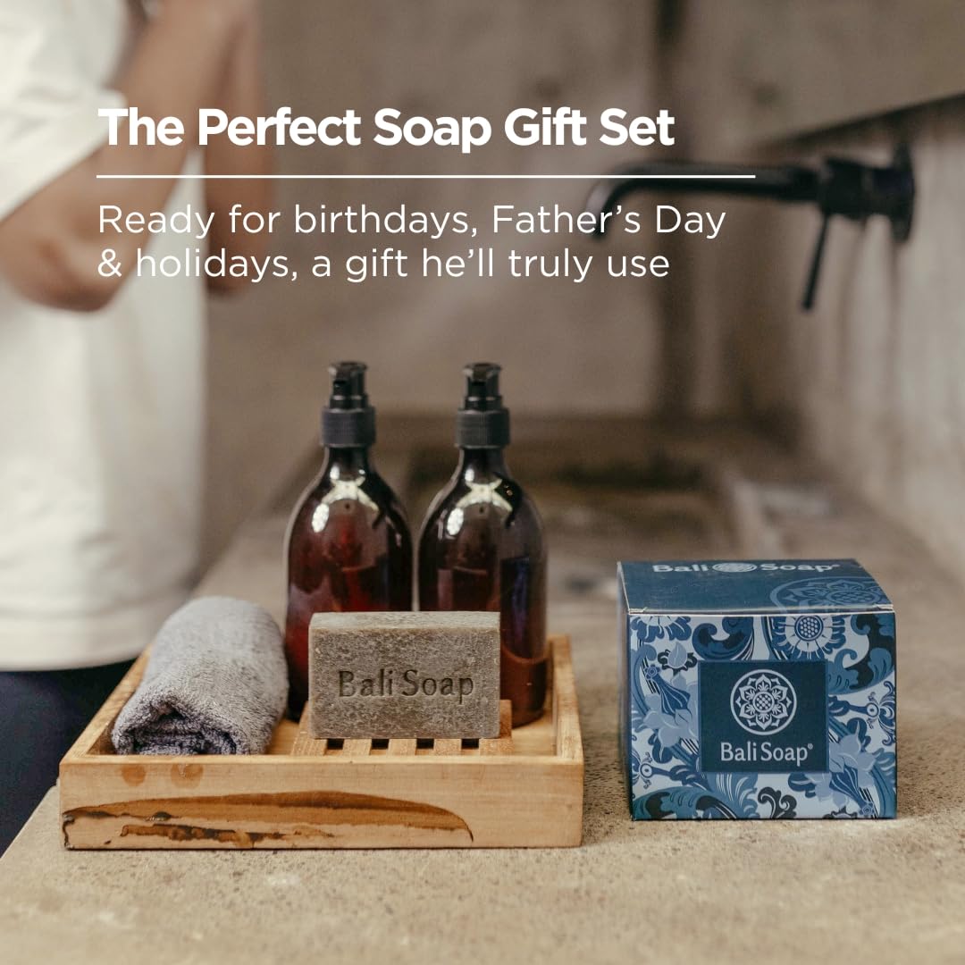 Bali Soap scent label detail communicating distinct wood and spice notes