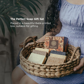Bali Soap travel-ready bars inside toiletry bag for convenient trips