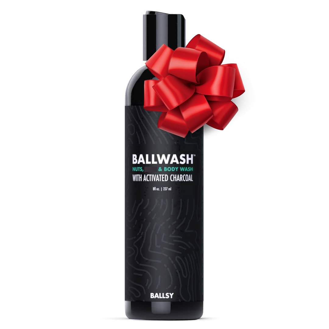Ballsy Ballwash front bottle showing label and 8oz size for clarity