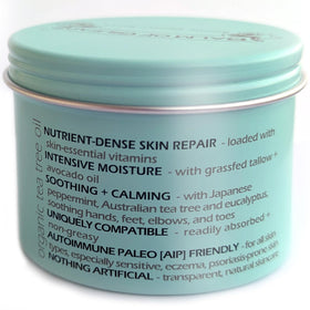 BALM OF GILEAD applied to heels in lifestyle scene demonstrating cooling relief