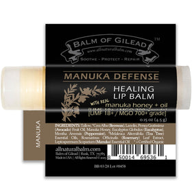 BALM OF GILEAD winter lifestyle usage on outdoor lips showing protection from cold
