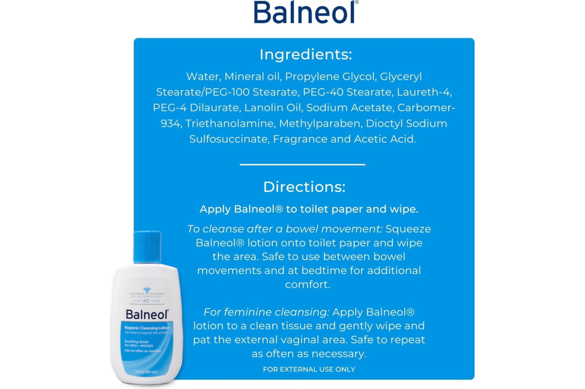 Balneol label close view highlighting product details and ingredient clarity