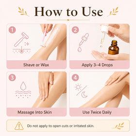 BALPPRD applying oil to underarm illustrating calming and hydrating benefit