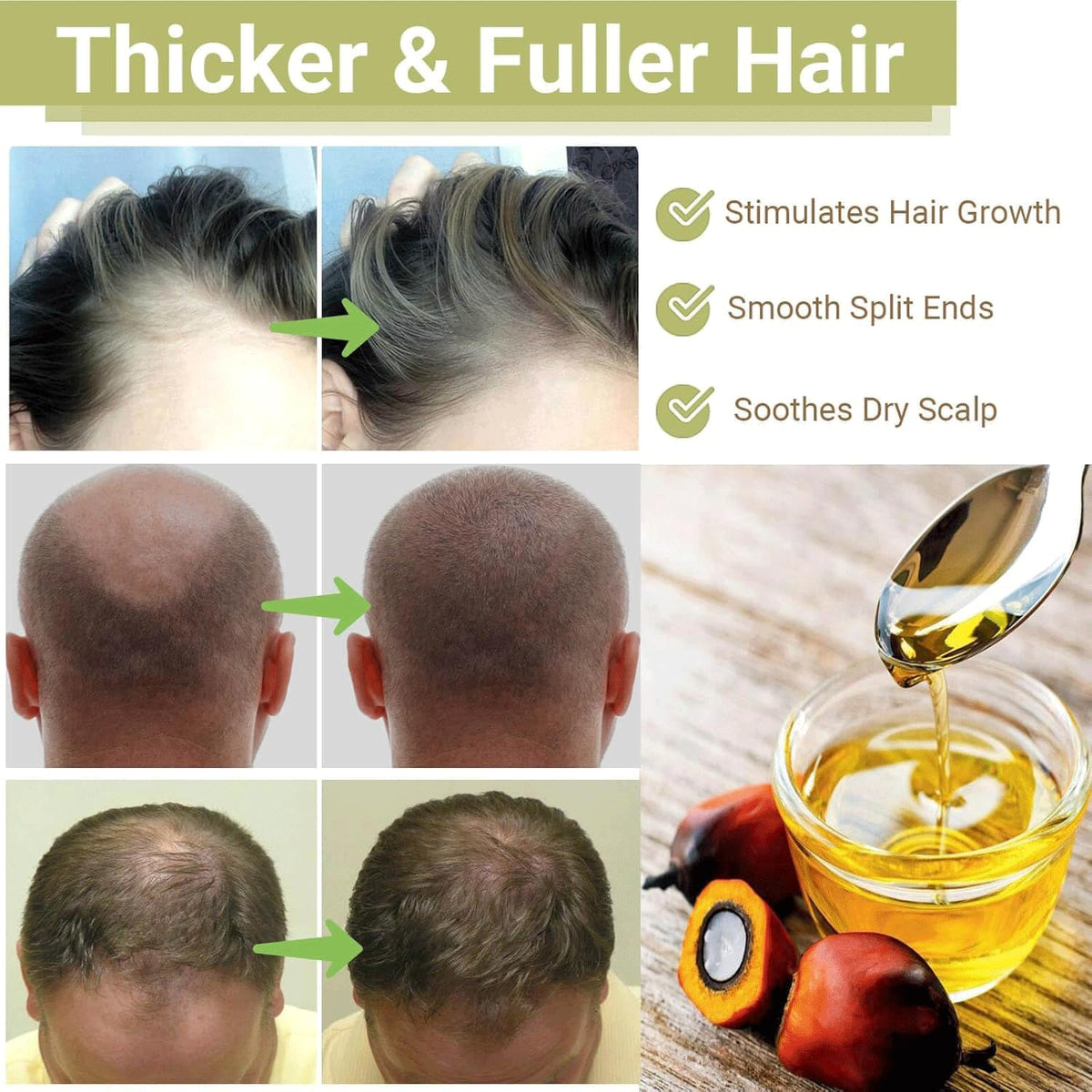 BALPPRD Minnah Batana applied to hair ends showing frizz control benefit