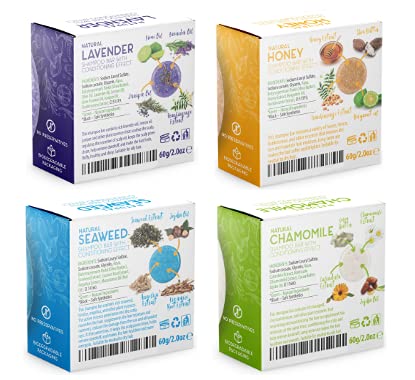BAMBOEARTH biodegradable packaging in a bathroom setting promoting zero-waste use