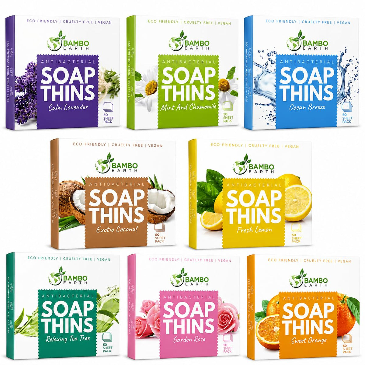 BAMBOEARTH front packaging showing compact 8-pack and portability benefit