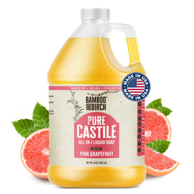 BAMBOO AND BIRCH front packaging showing 64 oz bottle and citrus grapefruit benefit