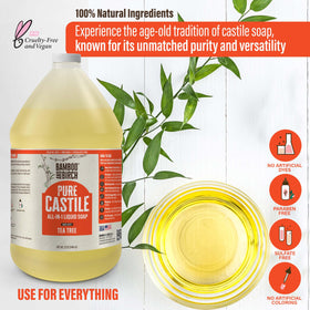 BAMBOO AND BIRCH ingredients label highlighting natural, palm-free benefits