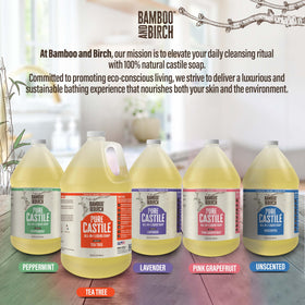 BAMBOO AND BIRCH label close-up highlighting palm oil free badge and ingredient clarity