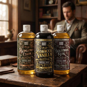 BAMBOO AND BIRCH foam lather on hands showing gentle suds and quick rinse benefit