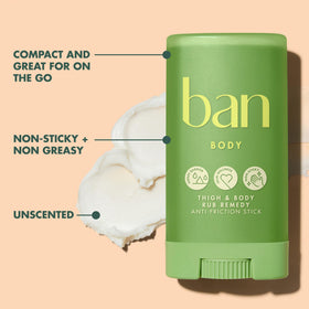 Ban application demo on inner thigh reducing rubbing during movement