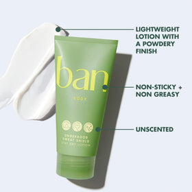 Ban product applied under breast demonstrating reduced friction and comfort
