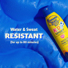 Active kid running outdoors protected by Banana Boat SPF 50