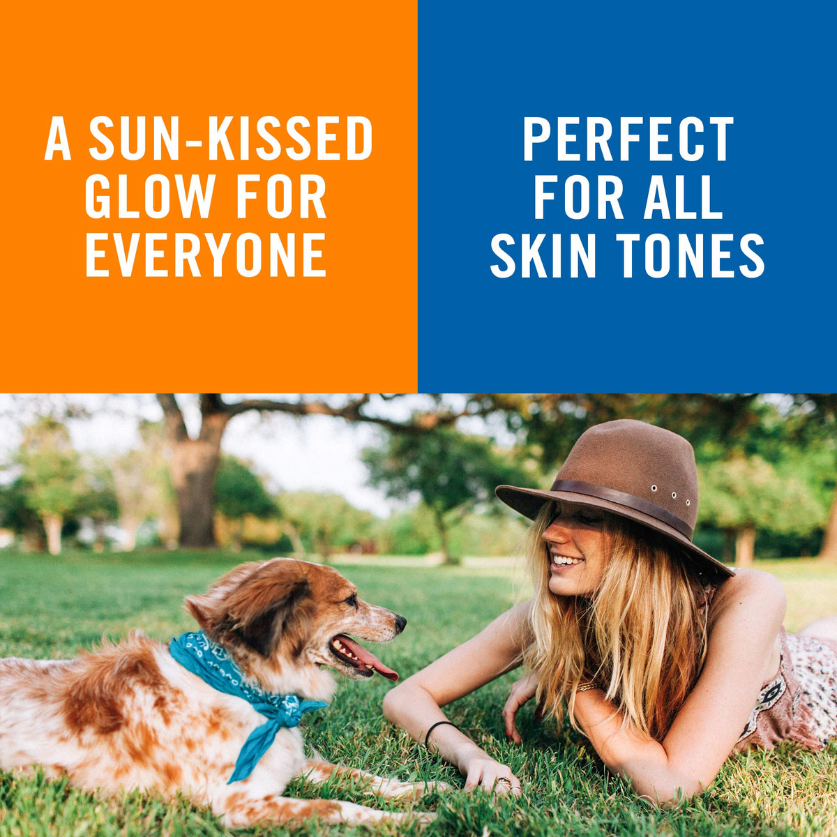 Applying Banana Boat self tanner to forearm for even, streak-free coverage