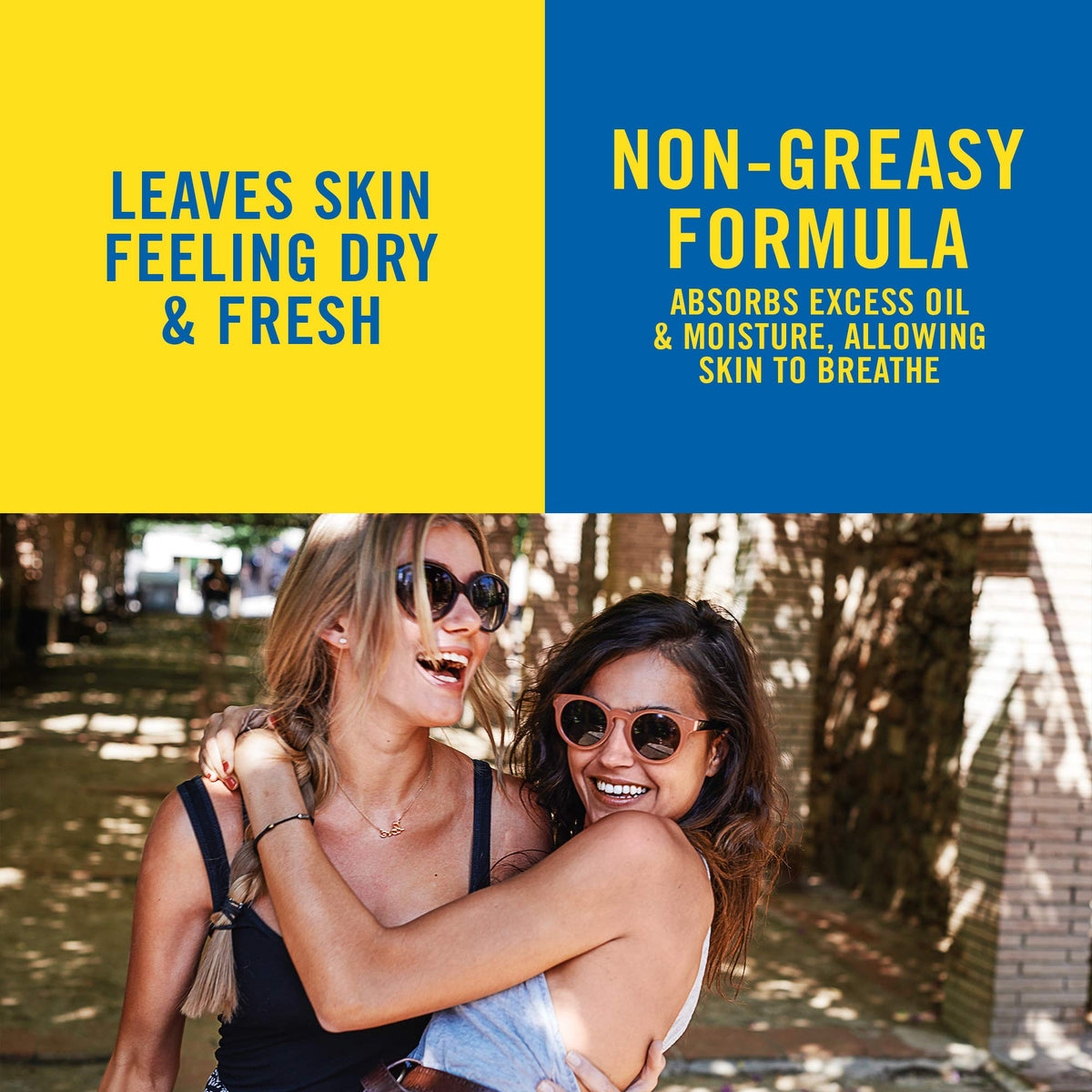 Banana Boat sunscreen being applied to hand for clear rub-in benefit