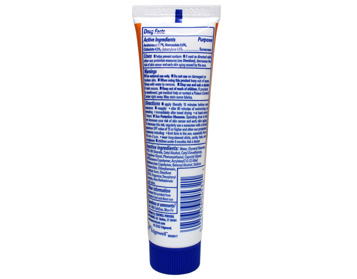 Banana Boat sunscreen in beach setting showing durable sweat resistance