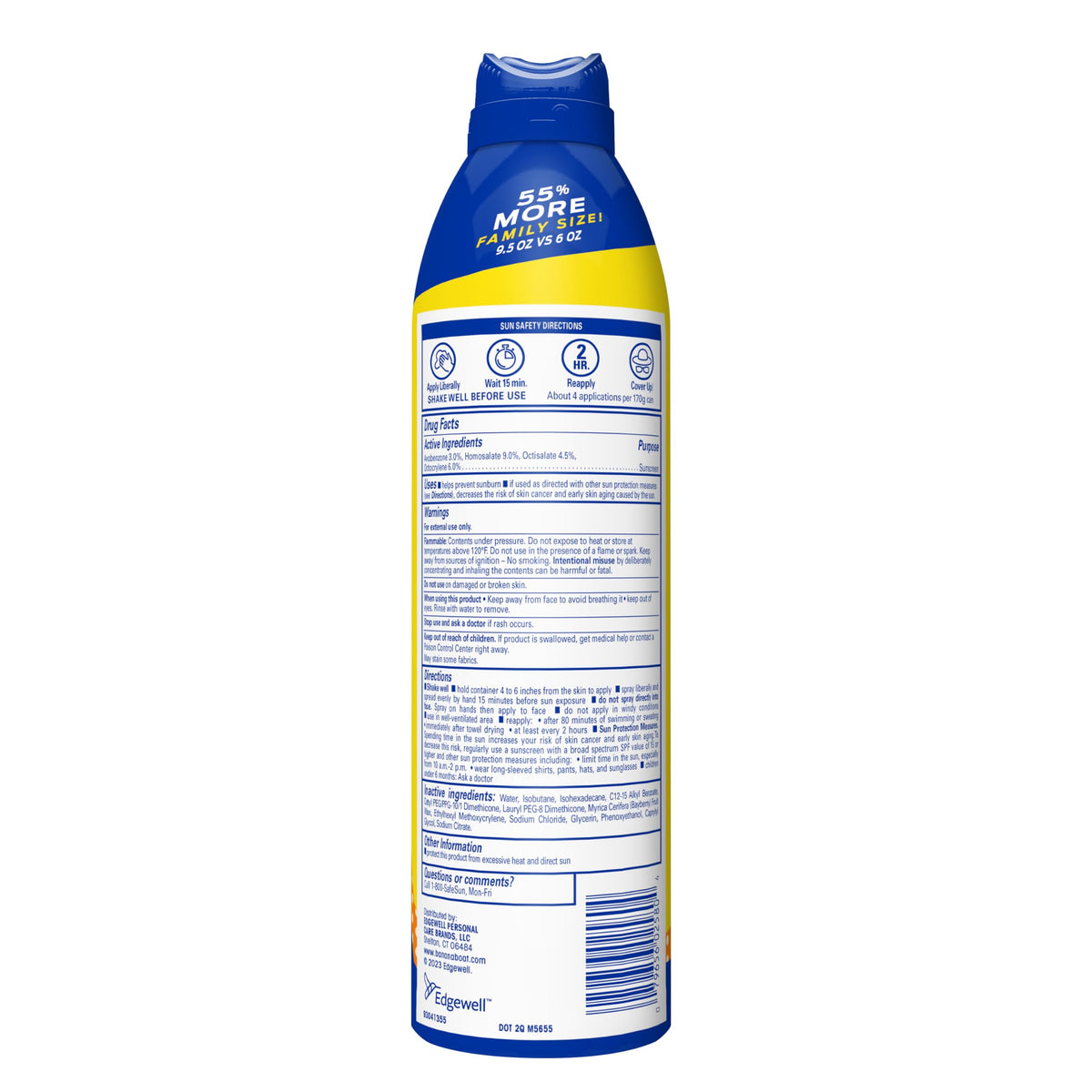 Banana Boat bottle packed in beach bag for on-the-go convenience