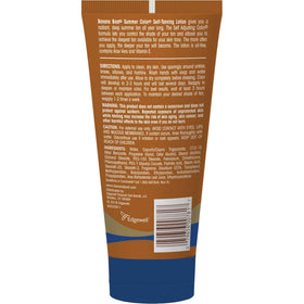 Banana Boat applied on arm in lifestyle scene showing natural deep tan result