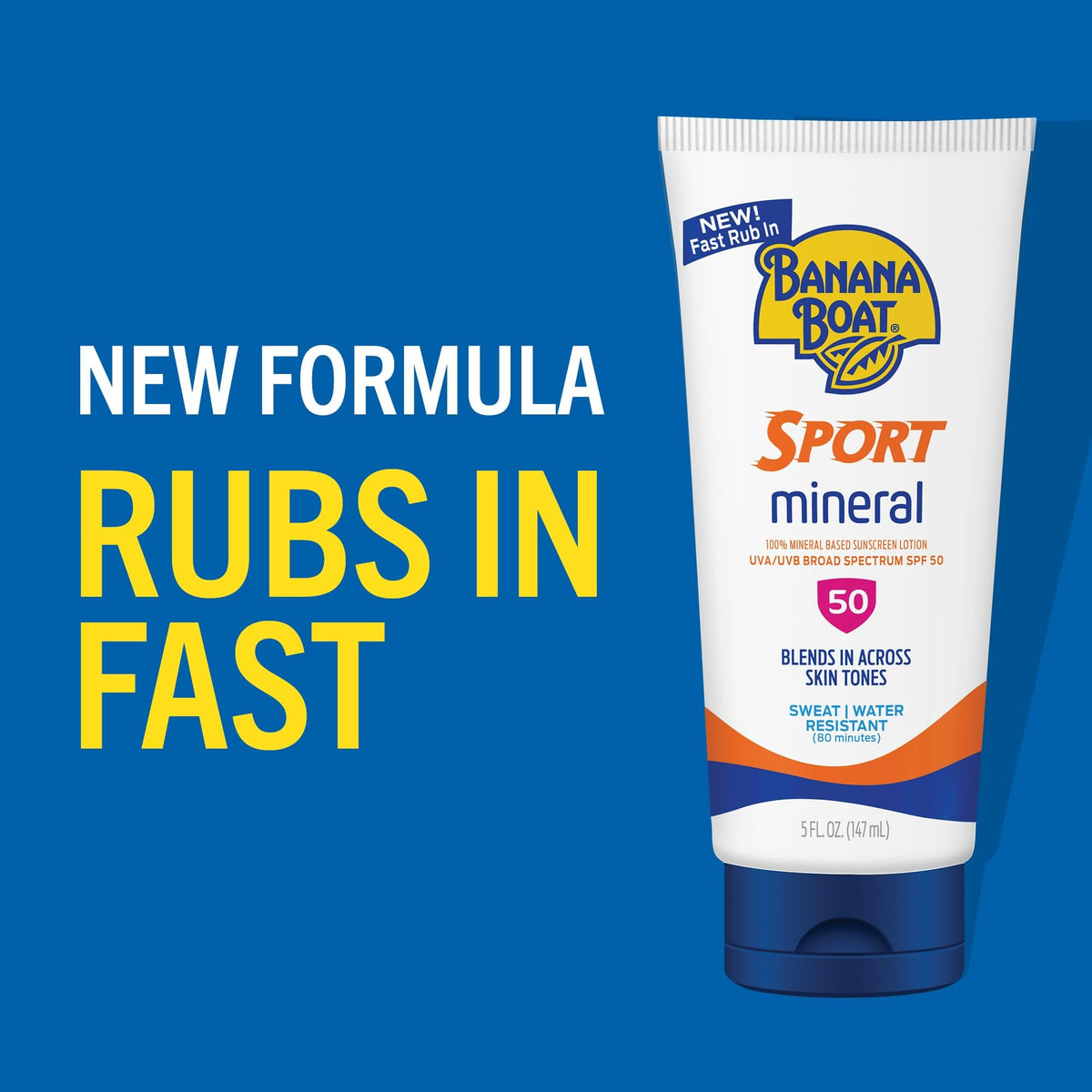 Banana Boat label close-up highlighting zinc oxide and key benefits