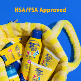 Banana Boat label close-up highlighting SPF and ingredient clarity
