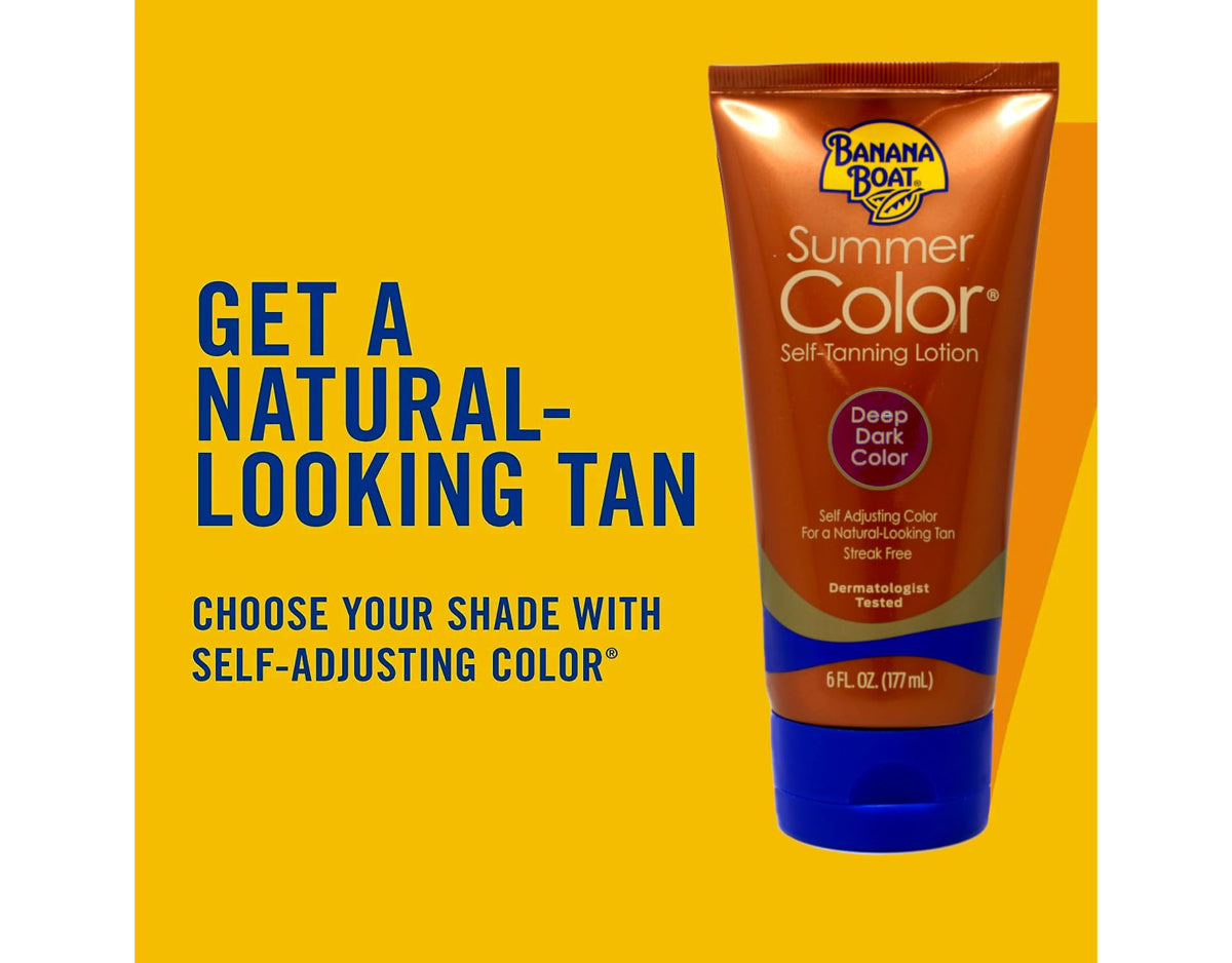 Banana Boat bottle in a beach bag lifestyle scene for radiant summer look