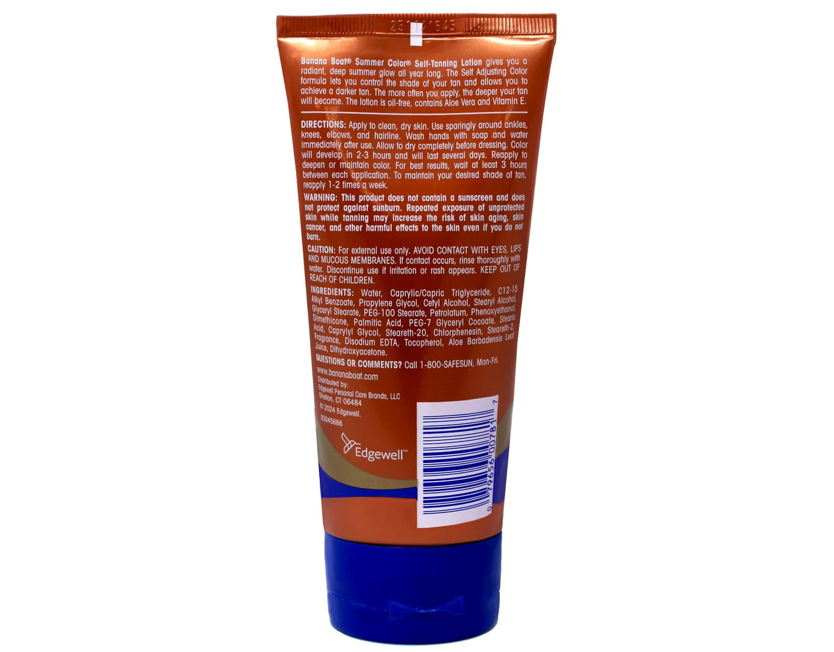 Banana Boat lotion texture closeup showing smooth non-greasy absorption