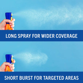 Banana Boat mist applied to arm delivering even, controlled coverage