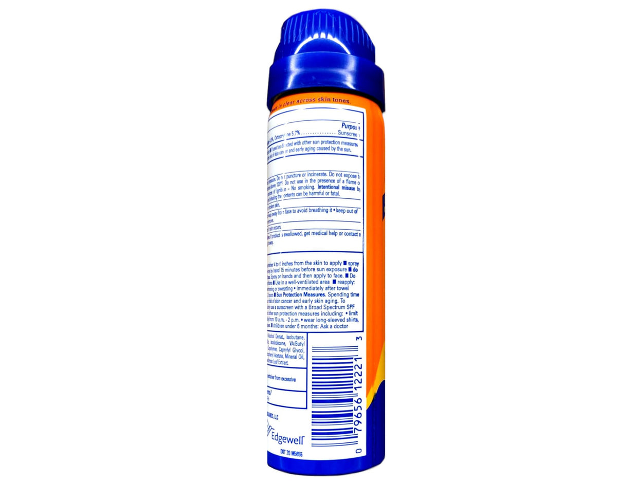 Banana Boat can in hand showing scale and travel-friendly 1.8 oz size benefit