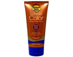 Banana Boat 6oz bottle next to hand to show size and easy control