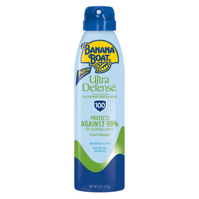 Banana Boat SPF 100 front packaging showing size and branding for clear protection