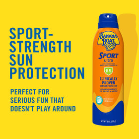 Banana Boat nozzle close-up demonstrating easy spray application