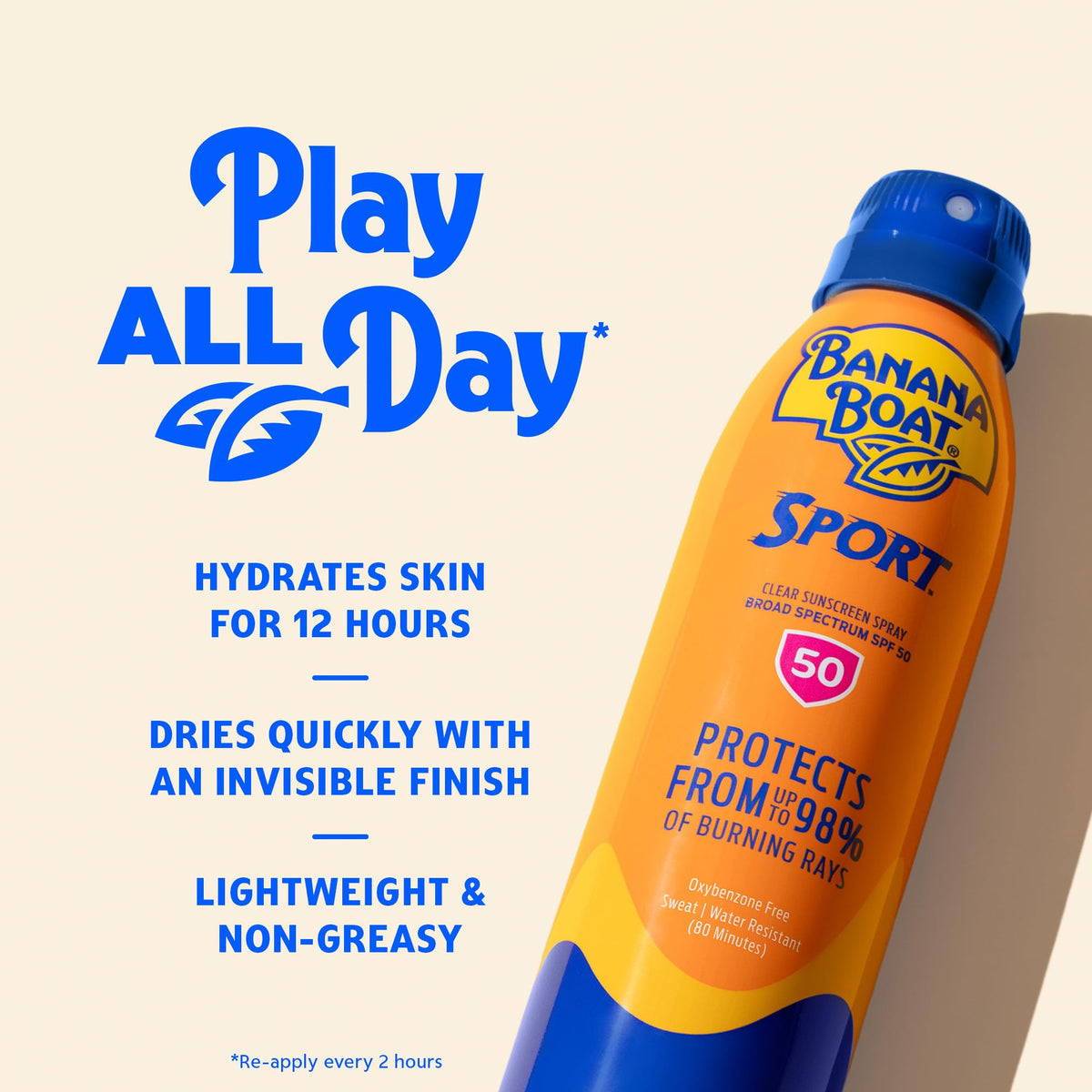 Banana Boat Sport Ultra back label with directions and ingredient info