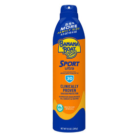 Banana Boat front packaging shows family-size SPF 30 and sport benefits