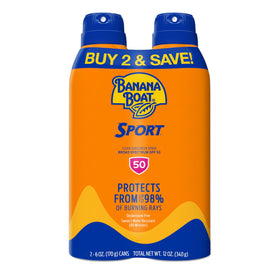 Banana Boat Sport Ultra front packaging showing SPF 50 protection