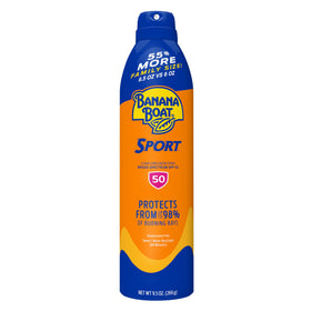 Banana Boat front packaging showing SPF 50 for confident protection