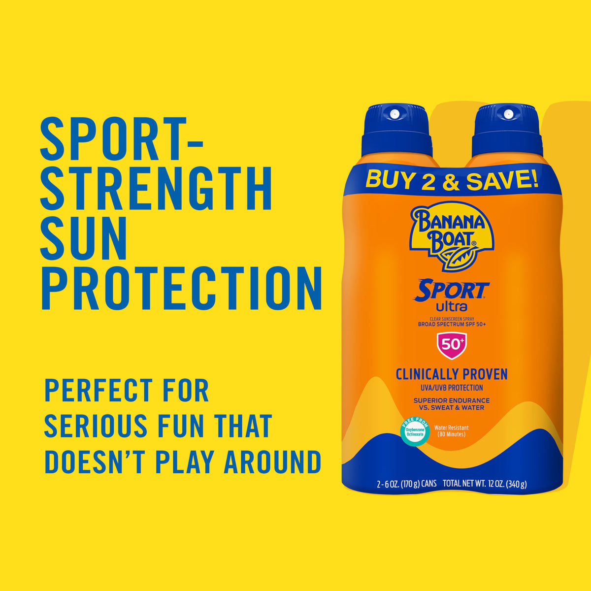 Banana Boat Sport Ultra lotion bottle detail highlighting easy-to-hold cap and dispensing