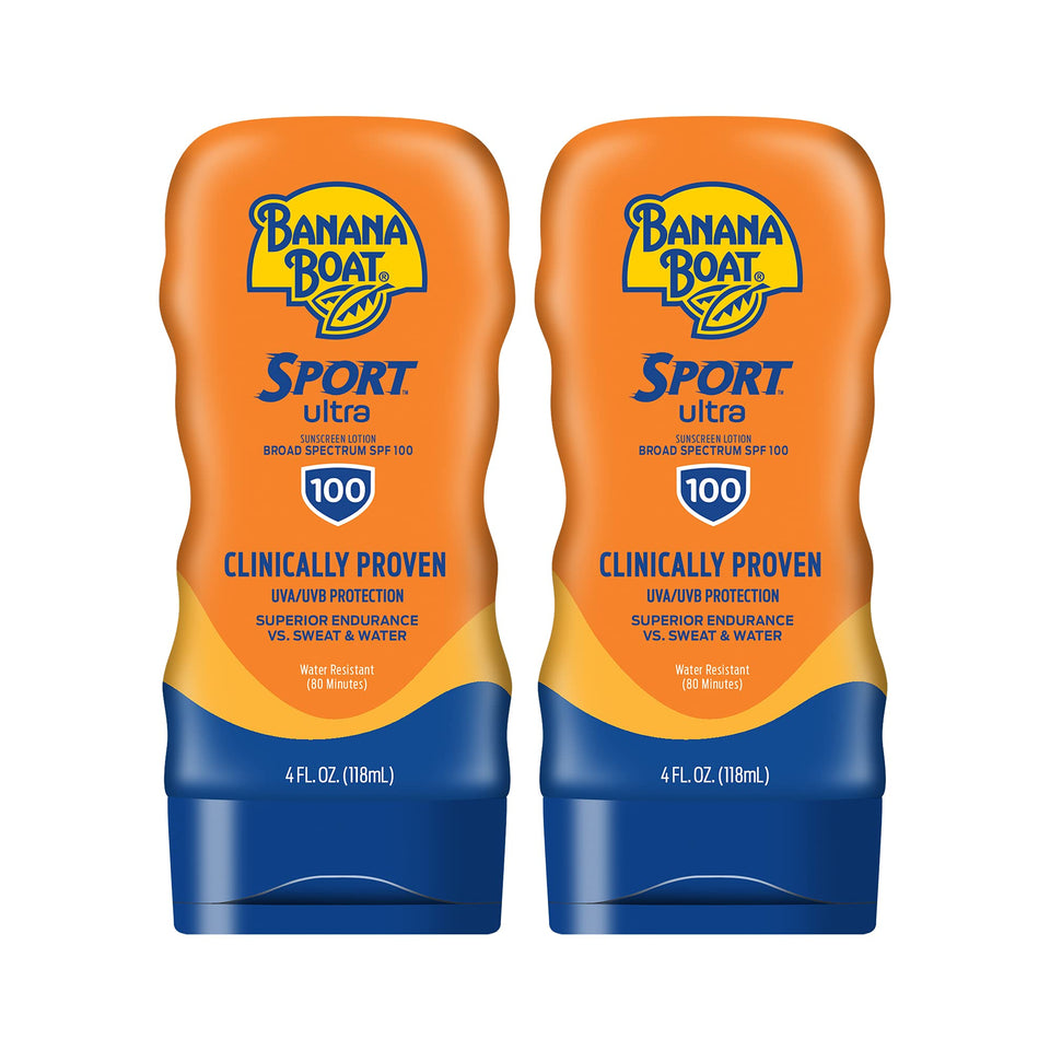 Banana Boat front packaging showing SPF 100 and active protection benefit