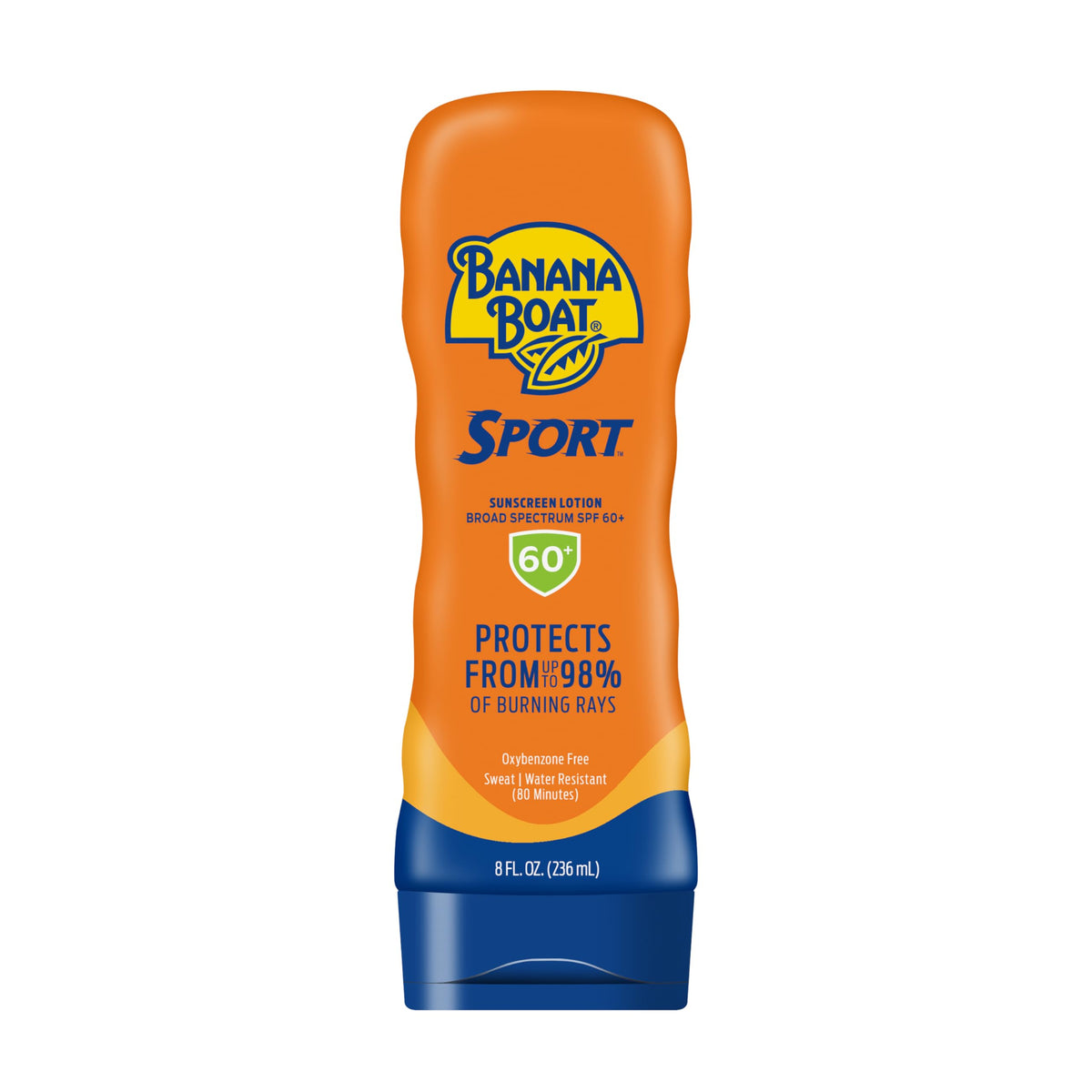 Banana Boat front packaging showing SPF 60 protection and active-use benefit