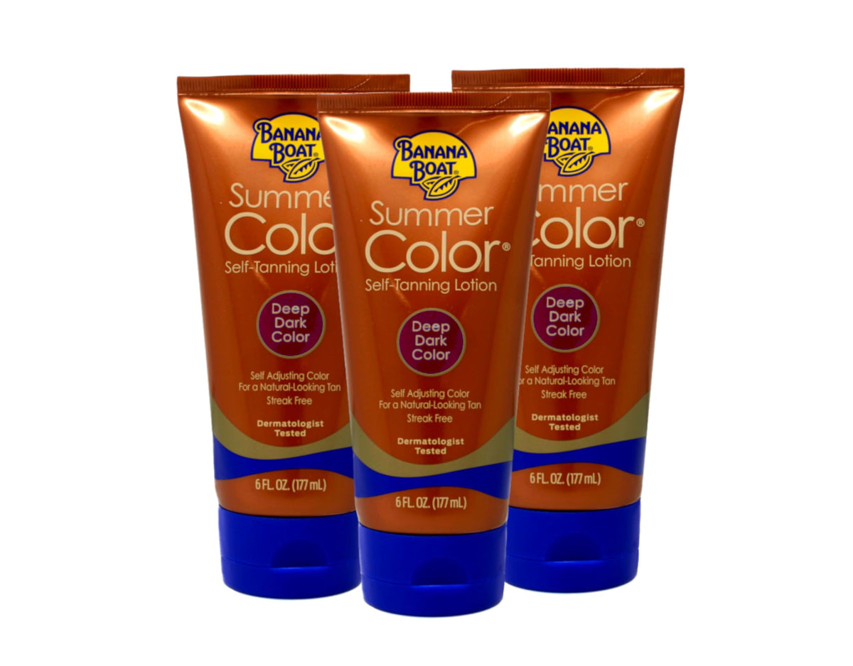 Banana Boat front packaging showing 6oz bottle and deep tan benefit