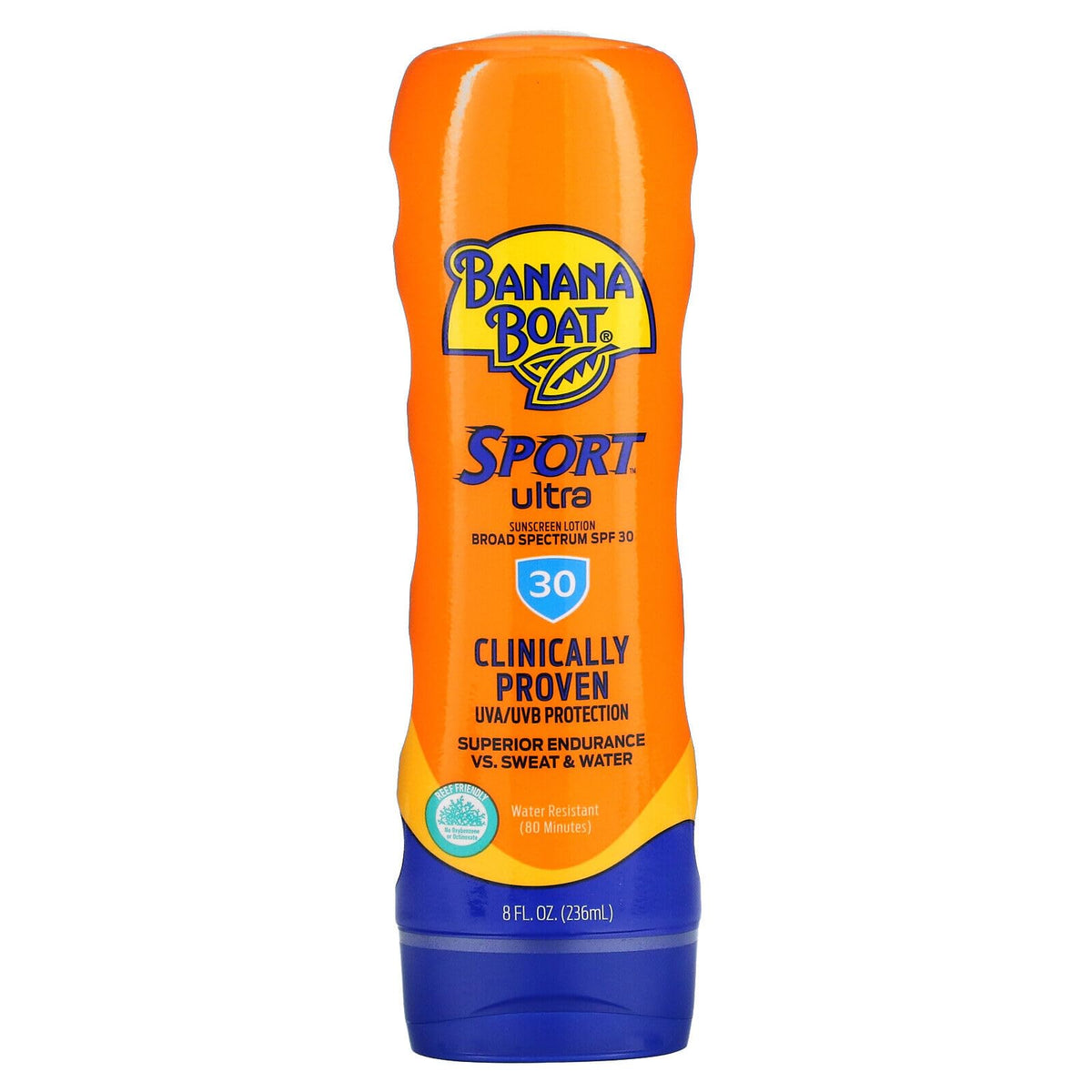 Banana Boat sunscreen inside a sport bag ready for workouts and swims