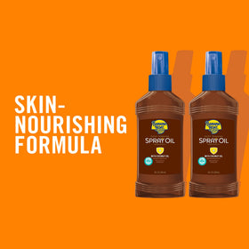 Banana Boat spray nozzle close-up for easy, even tanning application