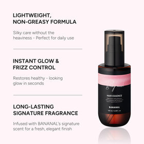 BANANAL application on dry hair smoothing ends for anti-frizz benefit