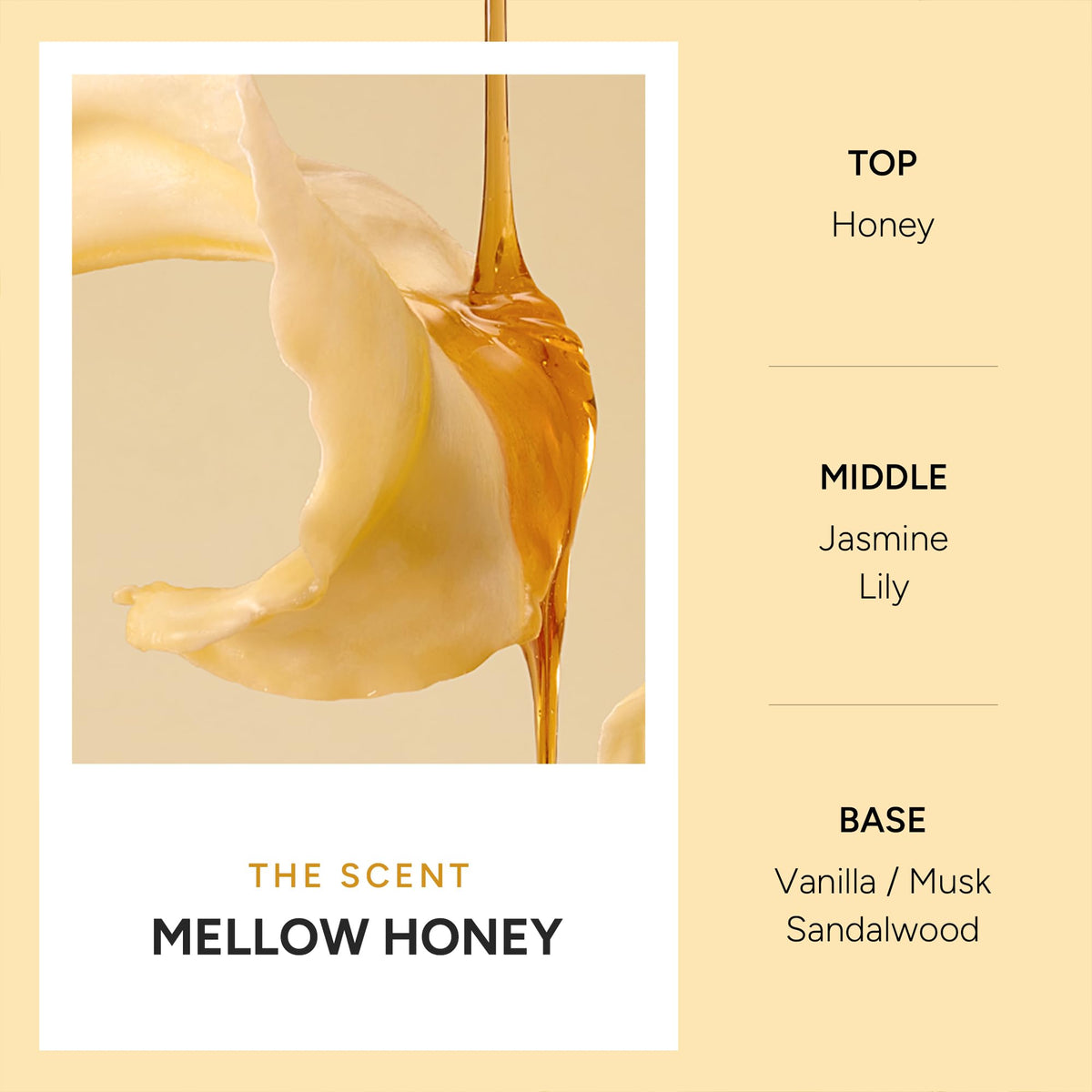 BANANAL styled hair lifestyle shot showing glossy, soft hair with a mellow honey scent benefit