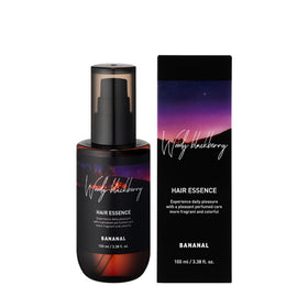 BANANAL bottle on vanity with styling tools showing everyday styling benefit