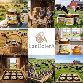 BanDolerA images of pasture and cattle on farm, emphasizes grass‑fed sourcing and quality