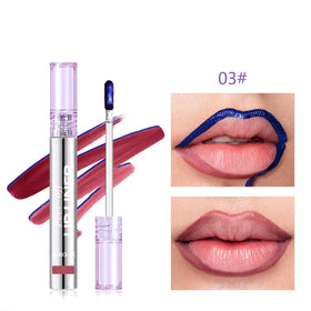 BANGFENG before and after lips comparison showing sharper contour and long-lasting matte benefit