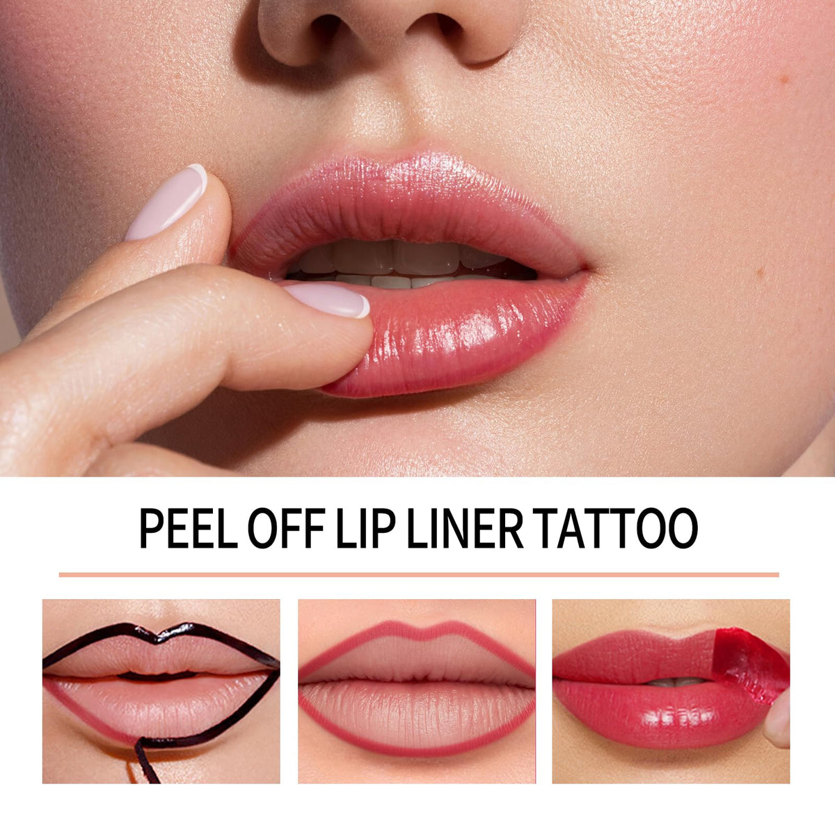 BANGFENG worn on lips in lifestyle shot showing long-lasting, waterproof wear