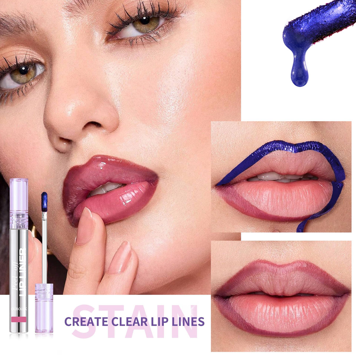 BANGFENG close-up of lip liner tips demonstrating precision applicator for accurate definition