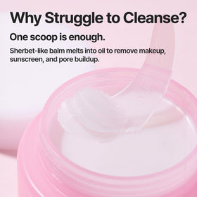 BANILA CO balm melting on skin to remove waterproof makeup gently