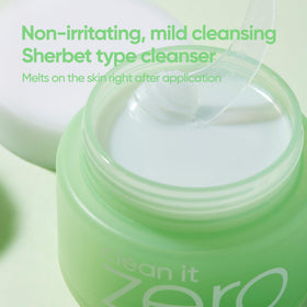 BANILA CO emulsified milky texture rinsing off to show non-greasy finish